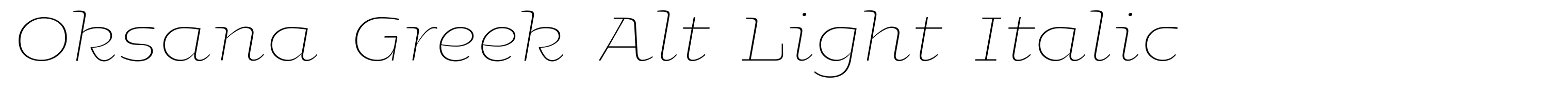 Oksana Greek Alt Light Italic